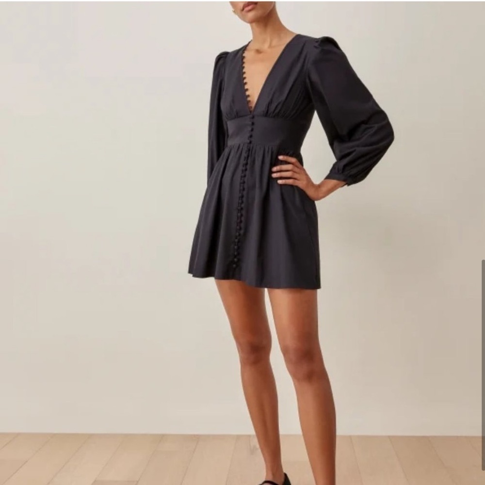 REFORMATION Caitie Black Dress - Picture 8 of 8
